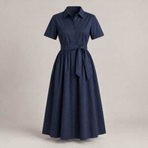 Cotton Poplin Midi Dress — AI-generated product image