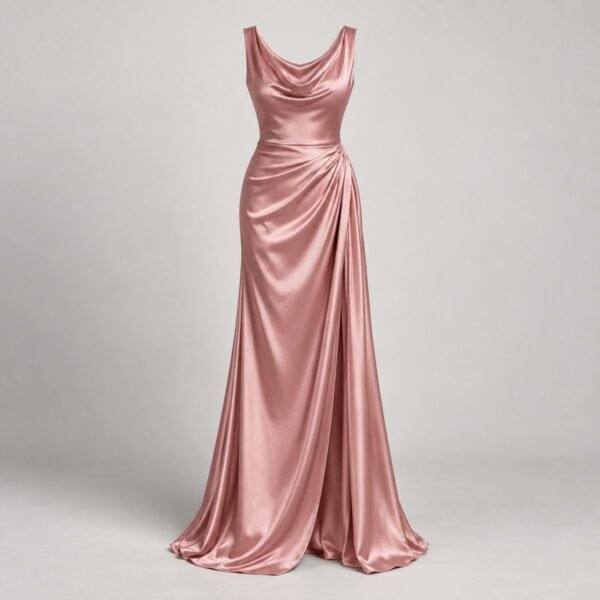 Satin Evening Maxi Dress
